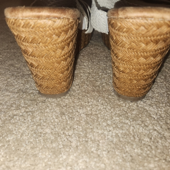 White Bunulu Woven Wedge Sandals - Picture 3 of 4